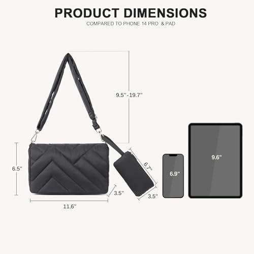 Crossbody Bags for Women Puffer Bag Designer Purse Lightweight Shoulder Handbags