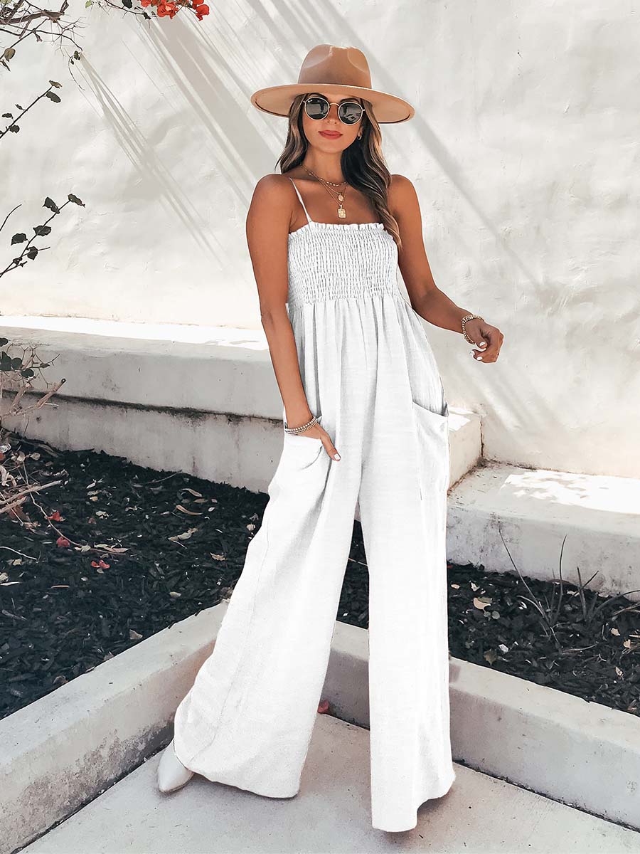 Sling Pocket High Waist Jumpsuit