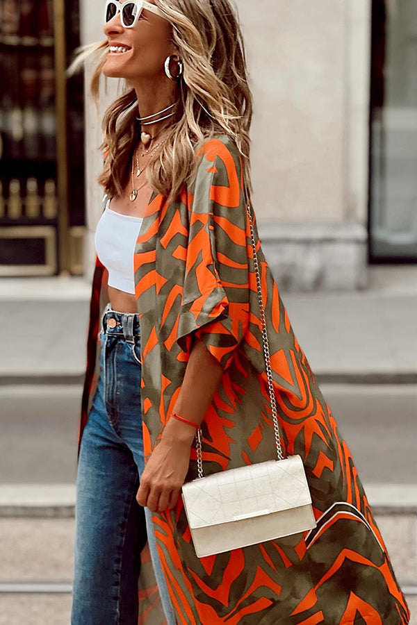 Such A Trip Printed Midi Cover Up